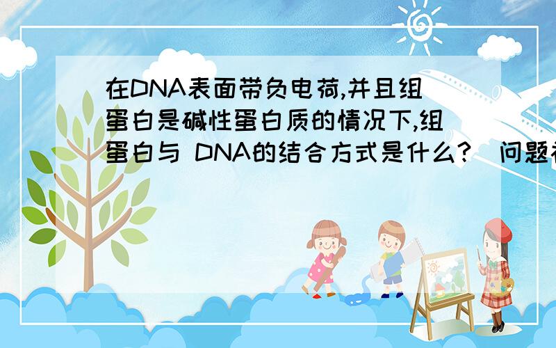 在DNA表面带负电荷,并且组蛋白是碱性蛋白质的情况下,组蛋白与 DNA的结合方式是什么?（问题补充：麻...在DNA表面带负电荷,并且组蛋白是碱性蛋白质的情况下,组蛋白与 DNA的结合方式是什么?