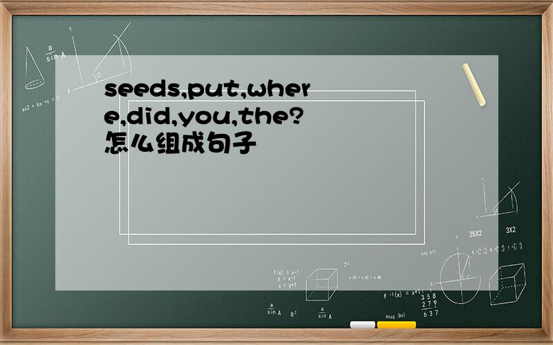 seeds,put,where,did,you,the?怎么组成句子