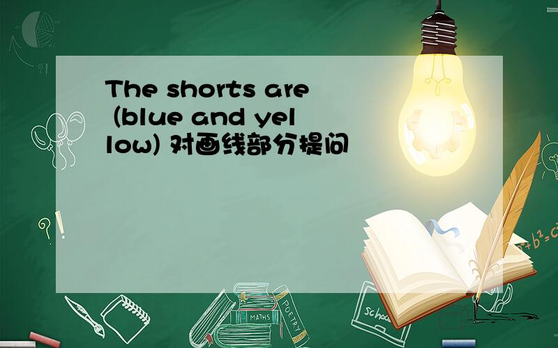 The shorts are (blue and yellow) 对画线部分提问