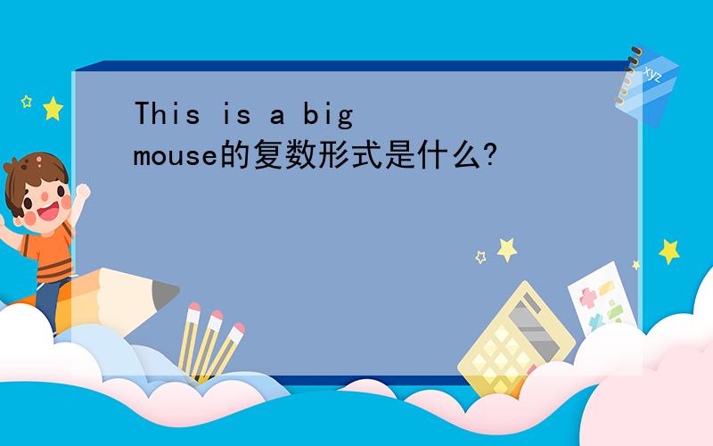 This is a big mouse的复数形式是什么?