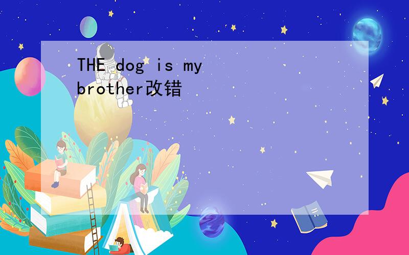 THE dog is my brother改错